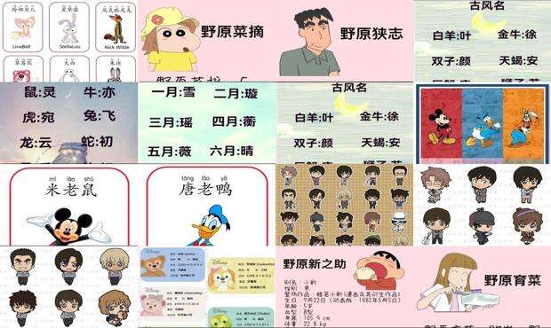 小朋友喜欢的卡通人物名字 - 卡通人物名字