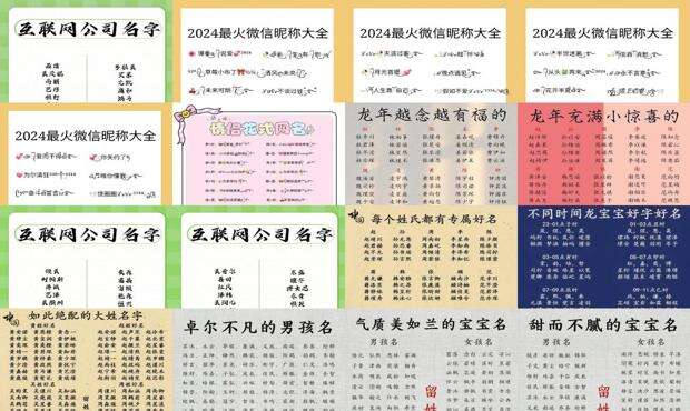 名字网络 - 名字网