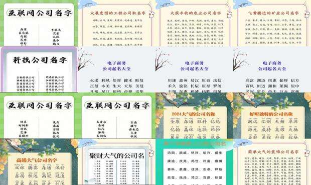 网上公司起名 打分 - 网上公司起名