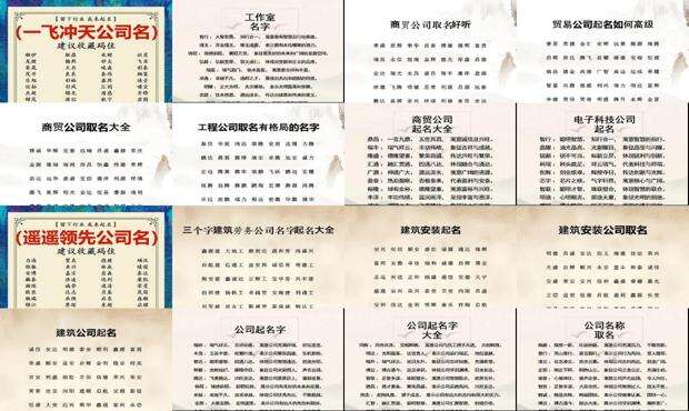 建设公司取名字大全 - 公司取名字大全免费