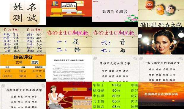 名典姓名测试打分算命 - 名典姓名测试