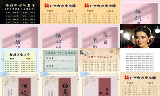 姓杨男孩名字大全2024 - 姓杨男孩名字大全