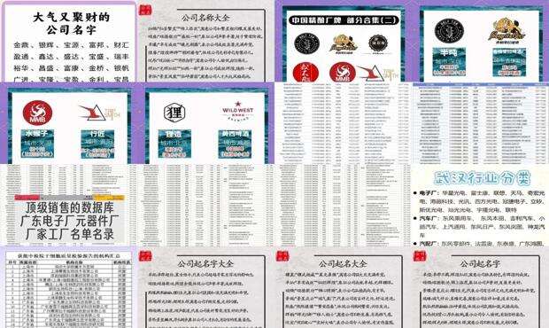 厂名大全 三个字 - 厂名大全