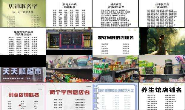 拼多多店铺名称大全 - 店铺名称大全