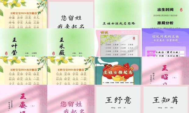 姓王的女孩名字大全2024 - 姓王的女孩名字