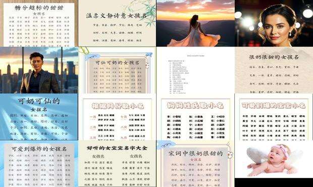 女孩可爱名字简单好听 - 女孩可爱名字