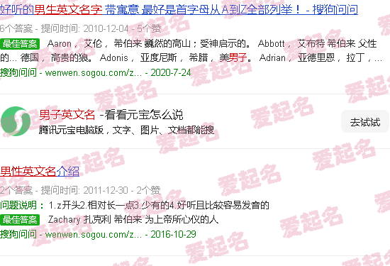 男子英文名字寓意好的字 - 男子英文名