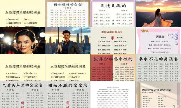 有时尚感的名字 - 最时尚的名字