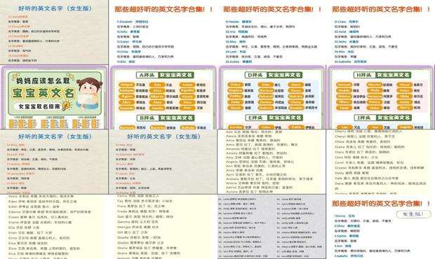 女英文名大全D开头 - 女英文名大全