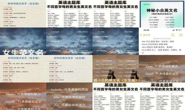 好听稀少的女英文名 - 女英文名