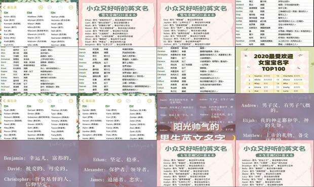 英文名字女 - 常见英文名字