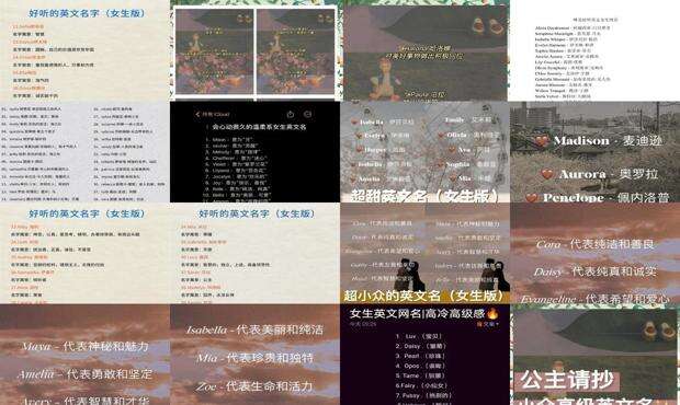 常用女性英文名 - 女性英文名