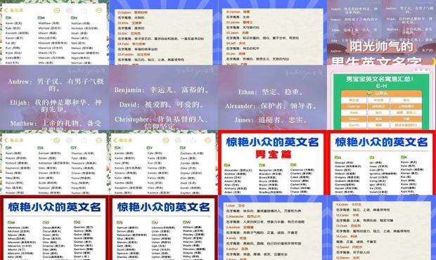 好听的男孩英文名推荐 - 好听的男孩英文名字