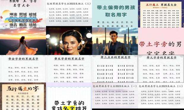 带土字旁的男孩名字大全 - 带土字旁的男孩名字