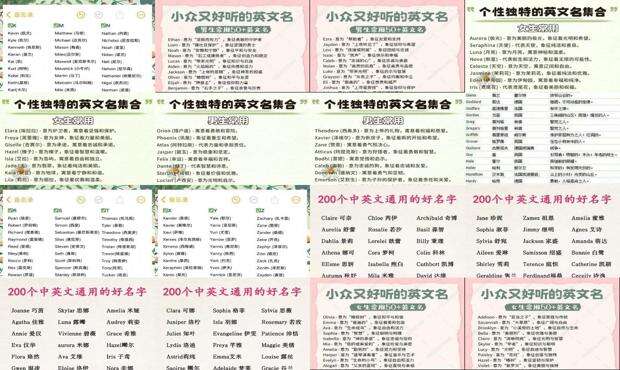 个性的英文名字 - 个性的英文名