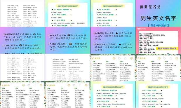 帅气简洁的英文网名 - 帅气简洁的英文名男生