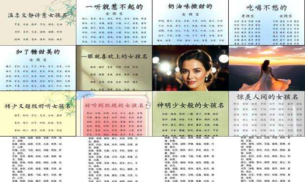 好听的女孩名字古风诗意 - 好听的女孩名字大全