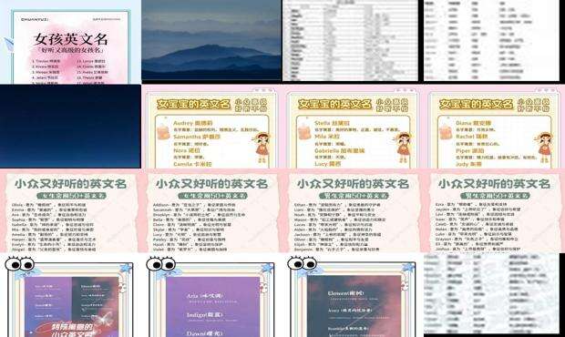 流行英文名词 - 流行英文名