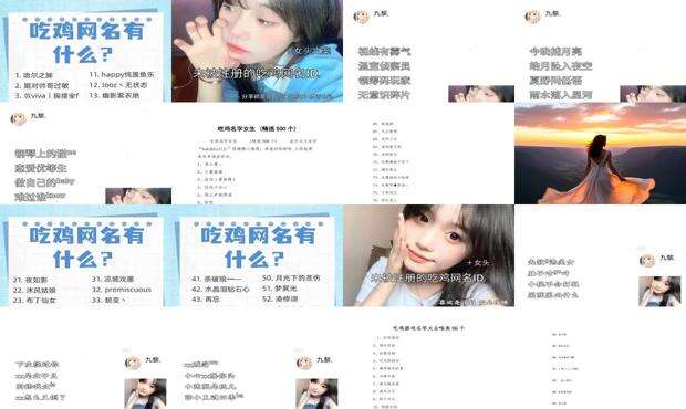 吃鸡名字女生霸气 - 吃鸡名字女生