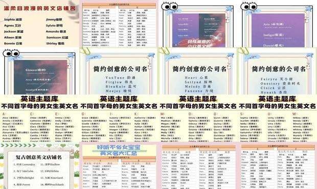 英文空间名字大全 - 英文空间名字