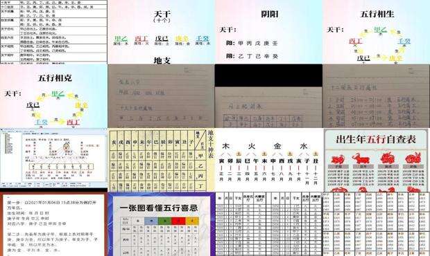 生辰八字五行对照表 - 生辰八字五行