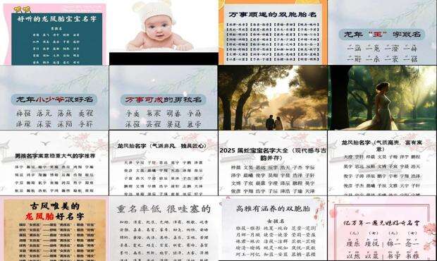 姓裴的龙凤胎取名 - 龙凤胎取名