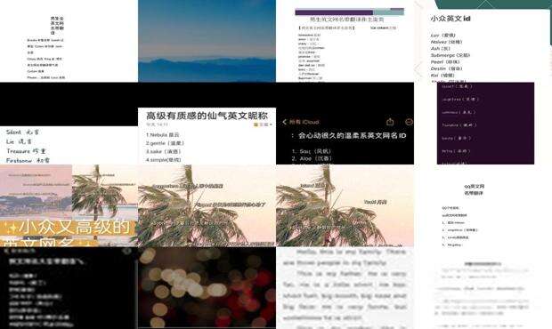 英文网名带翻译大全 - 英文网名带翻译