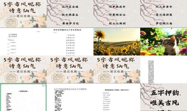 5个字的网名有诗意古风伤感 - 5个字的网名有诗意