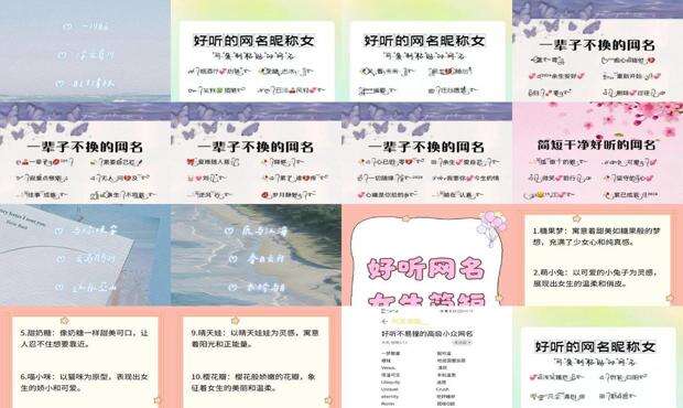 最新好听的网名大全 - 最新好听的网名