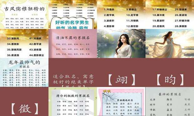 好听的男生名字 - 好听的男人名字