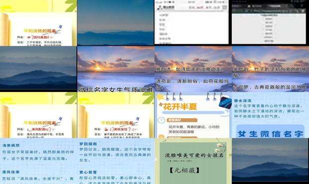 淡雅微信名三个字 - 淡雅微信名