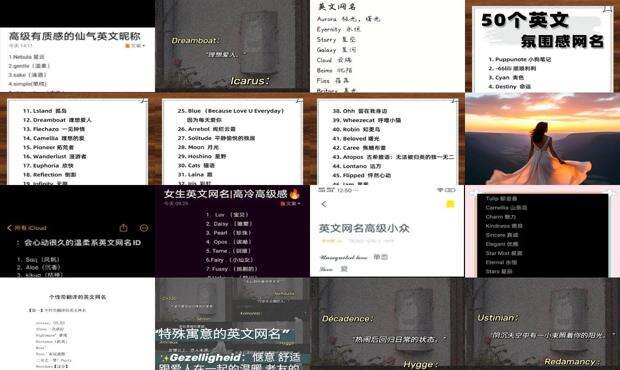 英语网名大全女生 - 英语网名大全