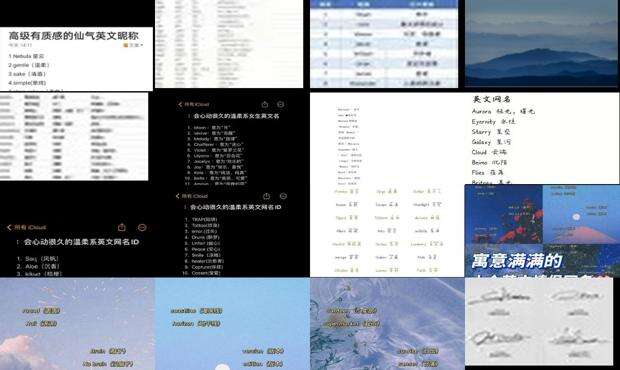网络英文名字 - 网络英文名字