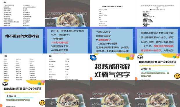 网络游戏霸道名字 - 游戏霸道名字