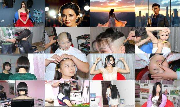 芳飞美女剃短发 - 芳飞