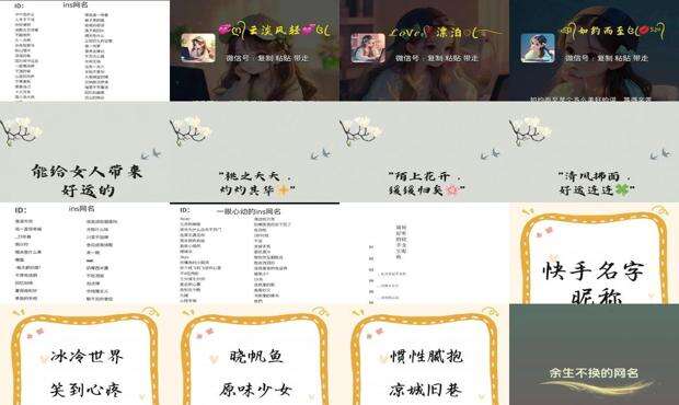 好听的快手昵称名字 - 好听的快手昵称