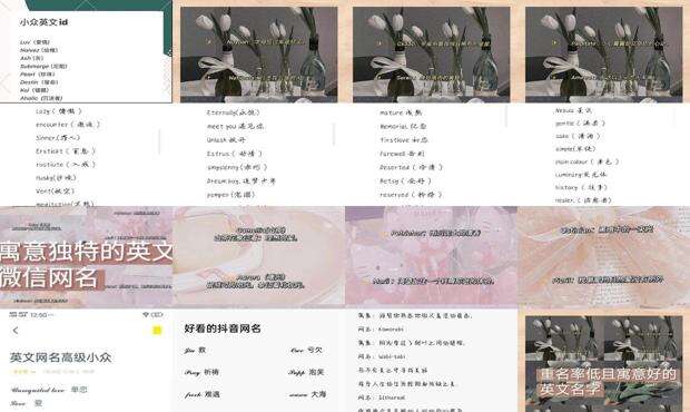 好看的英语网名女生 - 好看的英语网名