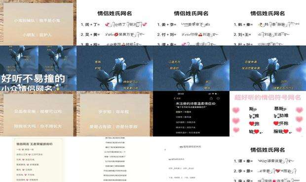 好听的情侣网名 昵称 高雅 - 好听的情侣网名大全