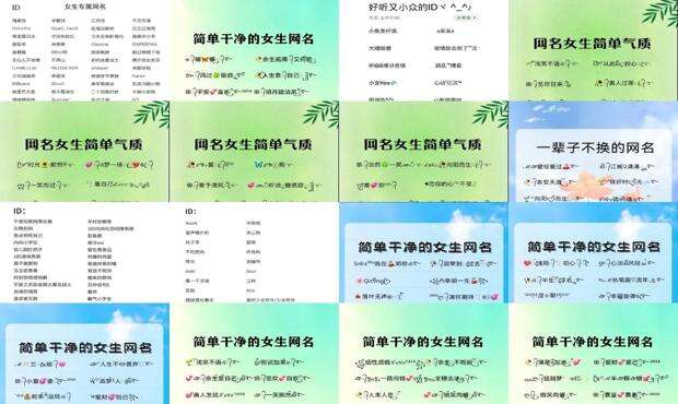 好听网名女生两个字 - 好听网名女