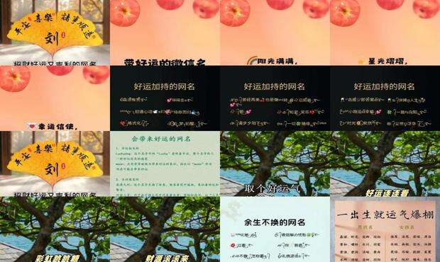 好运一生微信名一个字 - 好运一生微信名