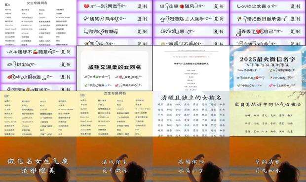 微信名字女生成熟稳重 霸气 - 微信名字女