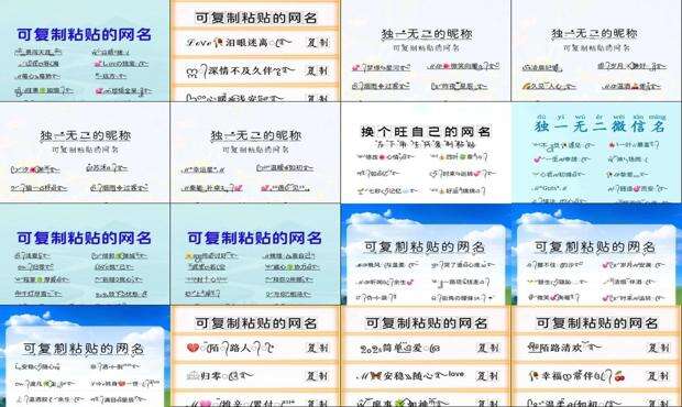 独一无二的微信名女霸气 - 独一无二的微信名