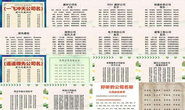 公司名字起名大全三个字 - 公司名字起名大全
