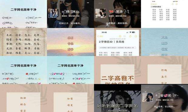 两个字高端名字 - 二个字高雅的名字