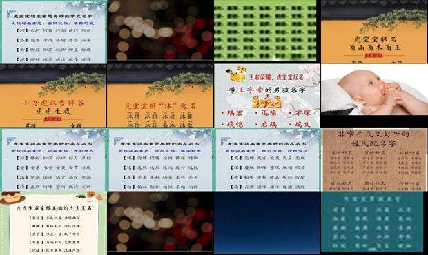 虎年独一无二的名字男孩 - 虎年独一无二的名字男孩