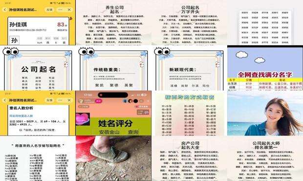 企业起名网免费取名大全 - 企业起名网免费取名打分测试