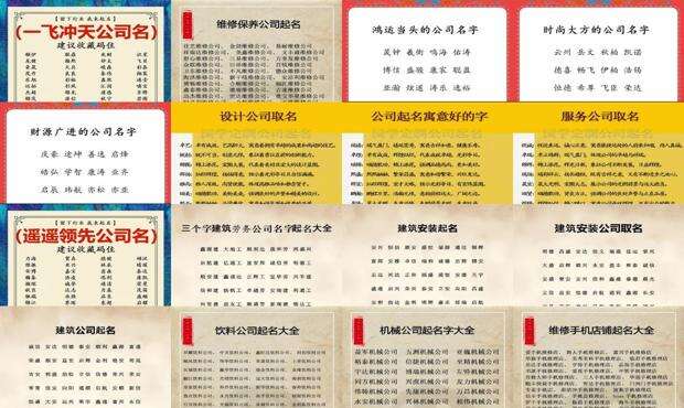 企业起名大全免费测试 - 企业起名大全