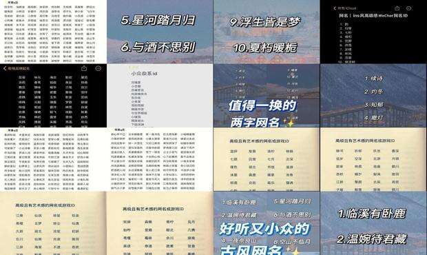 小众稀有的id名情侣 - 小众稀有的id名