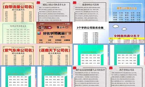 公司名打分测试 - 公司名字打分查询