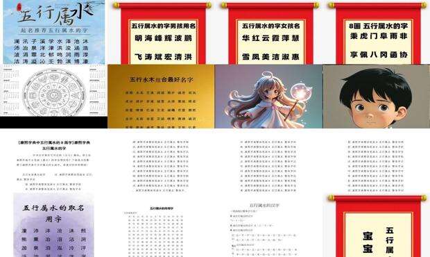 五行属水最旺的字男孩 - 五行属水最旺的字